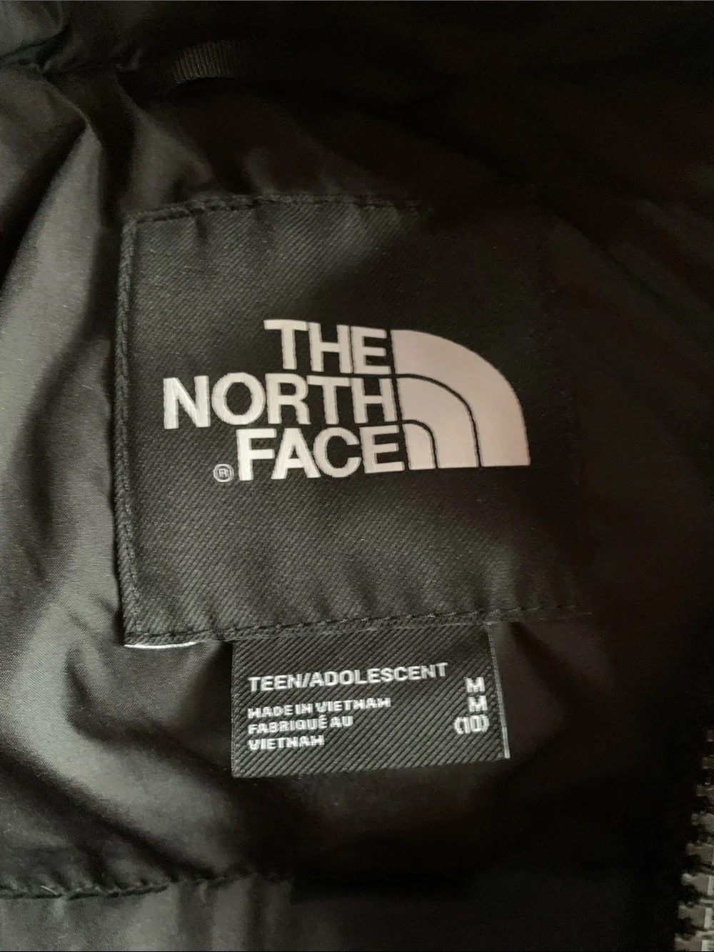 The North Face Teen 1996 Reteo Nuptse Puffer Vest M/10 Black